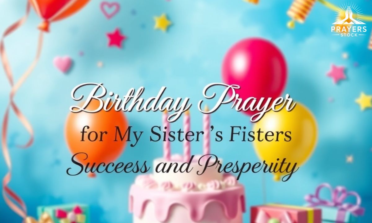 Birthday Prayer for My Sister's Success and Prosperity